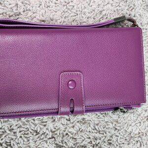 Purple Bvbyzi Wallet Wristlet - RFID Blocking Organizer